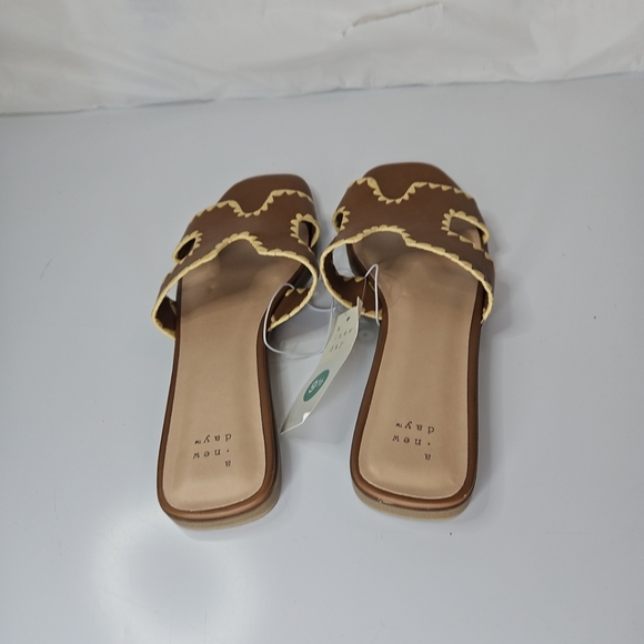 Helena Whipstitch Slide Sandals Elegant Sandals Coquette - A New Day Size Vary - Picture 8 of 16
